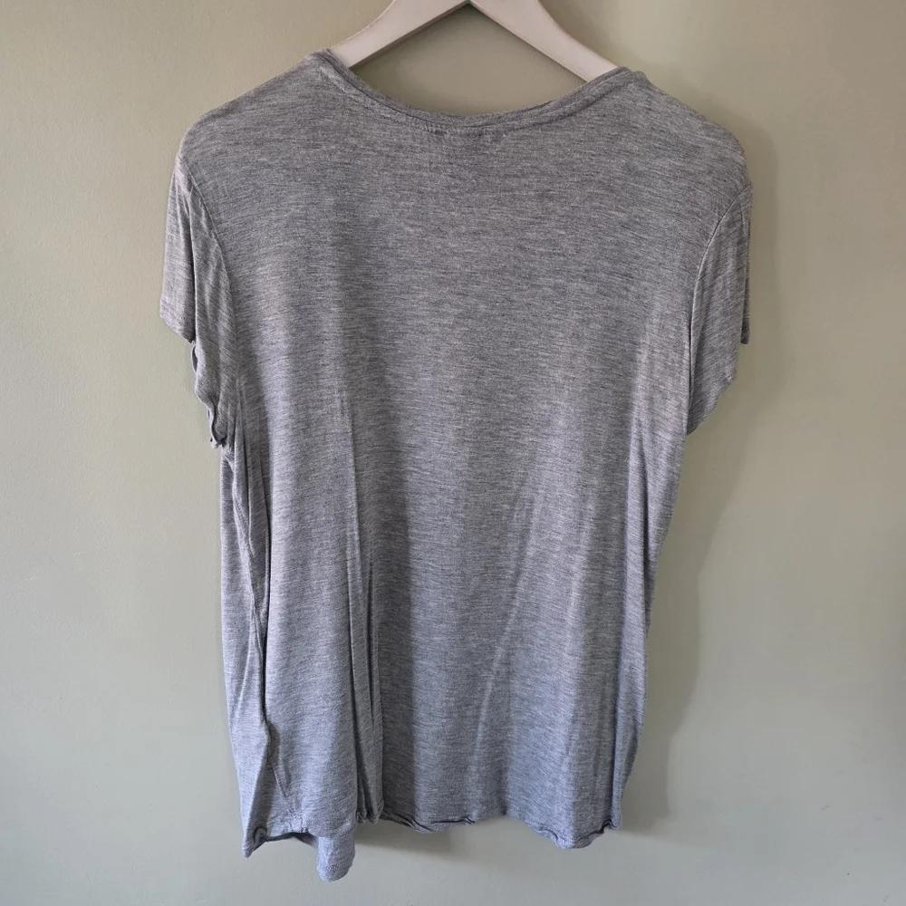 H&M L Y2K Modern Contemporary Indie Sleeze Grunge Sequin Lips Graphic T-Shirt - Picture 9 of 12